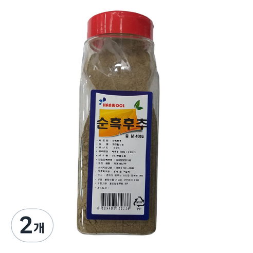 한울식품 순흑후추, 400g, 2개