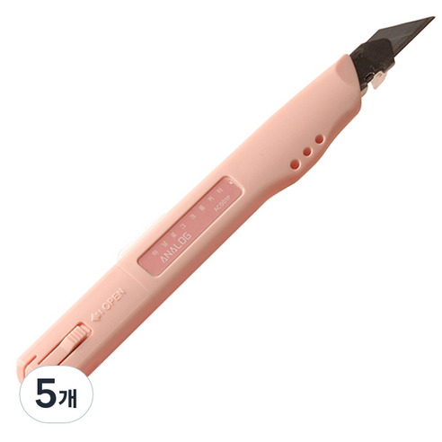 아날로그 크롬 커터칼 AC001P, 핑크, 5개