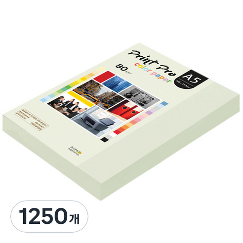 종이문화 프린트 프로 칼라 복사용지 No 18 라이트그레이 80g, A5, 1250개