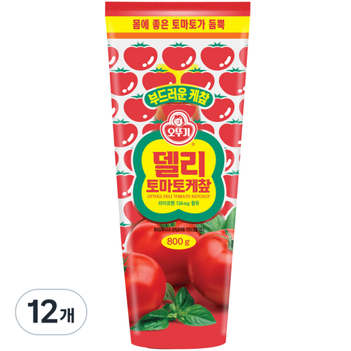 오뚜기 델리 토마토 케찹, 800g, 12개