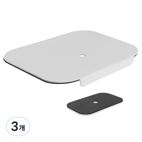 카멜마운트 고중량 모니터암 클램프 홀타입 모니터암 보강판 MPK1, 화이트, 3개