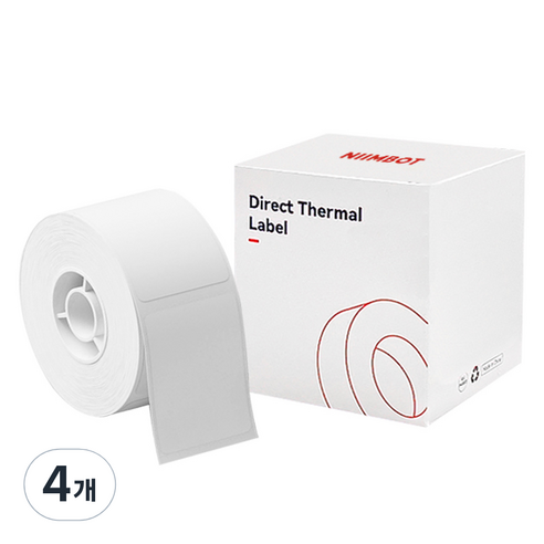 님봇 B21 B1 전용 프린터 라벨지 화이트 50 x 30 mm 230매, 4개
