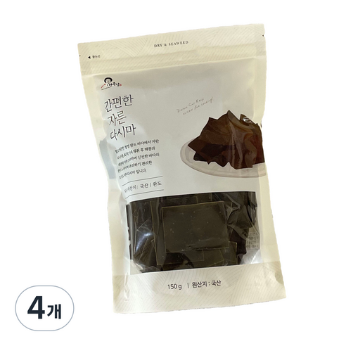 안옥남 간편한 자른 다시마, 150g, 4개