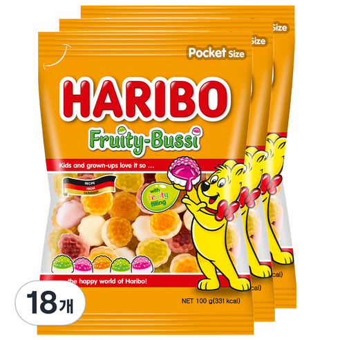 하리보 프리티부시, 100g, 18개