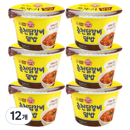 오뚜기 맛있는 컵밥 춘천닭갈비덮밥, 280g, 12개