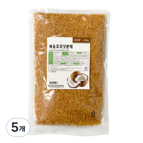 이든타운에프앤비 볶음코코넛분태, 400g, 5개