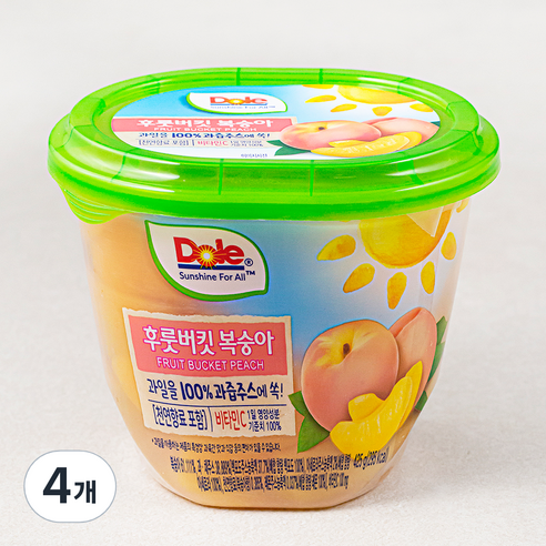돌 후룻버킷 복숭아, 425g, 4개