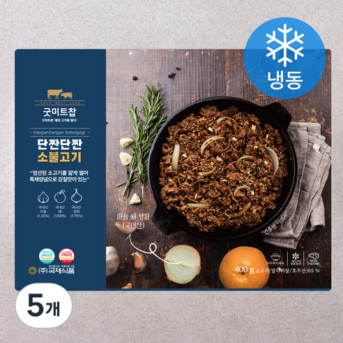 굿미트찹 단짠단짠 소불고기 (냉동), 400g, 5개
