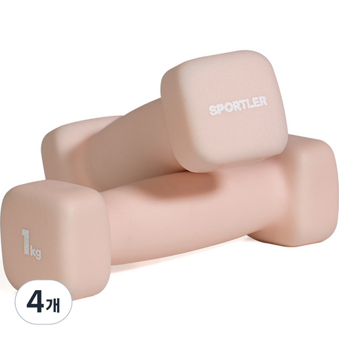 스포틀러 네오프렌 미용아령, 1kg, 4개