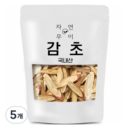 자연무이 국내산 감초, 100g, 5개