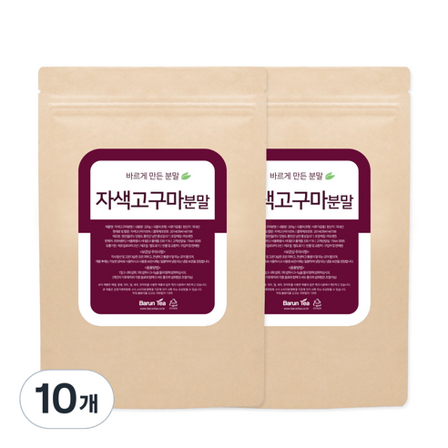 바른티 자색고구마 분말, 200g, 10개