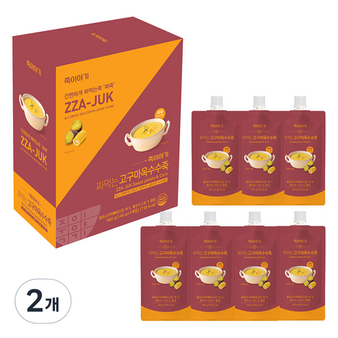 죽이야기 짜먹는 고구마옥수수죽 7p, 980g, 2개