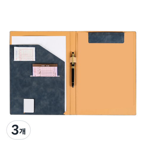 알로데 프리미엄 A4 마그넷 클립보드, TYPE 05 네이비 기본, 3개