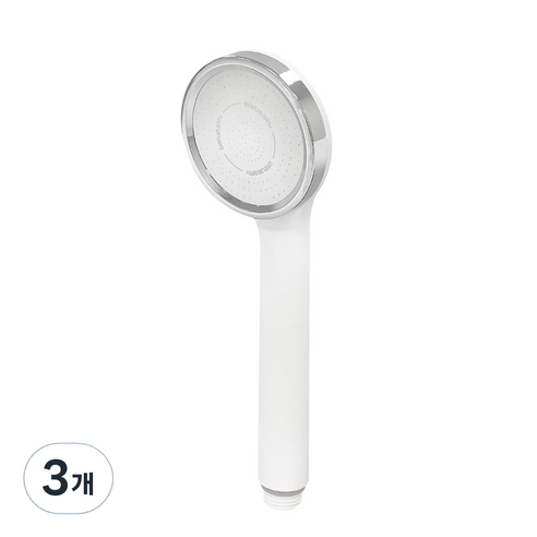 대림바스 수압상승 샤워헤드 1기능, 3개, 무광화이트
