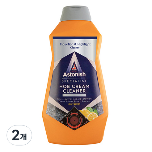 아스토니쉬 인덕션 클리너 하이라이트 청소세제 제스티 레몬향, 2개, 500ml