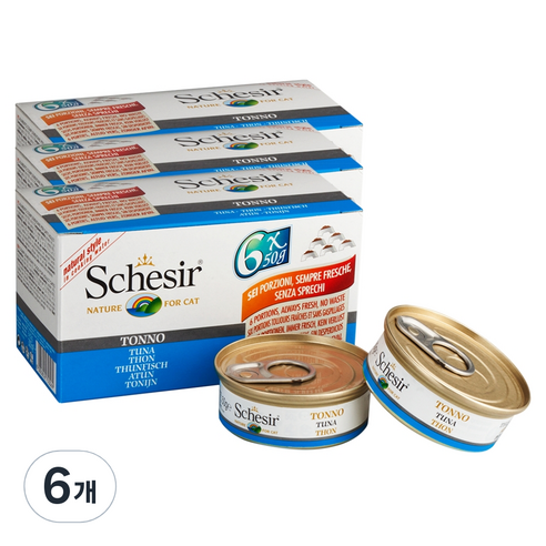 쉐지애 고양이 내추럴스타일 캔 50g x 6p, 6개, 300g, 생선