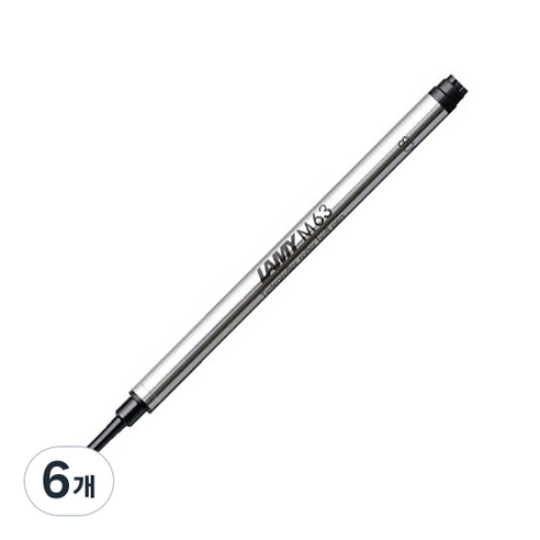 LAMY 캡있는 수성펜용 리필심 1.0mm, 블랙, 6개