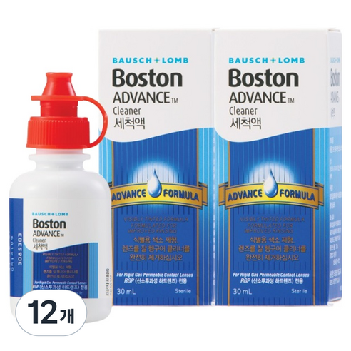 보스톤 바슈롬 어드밴스 렌즈 세척액, 30ml, 12개