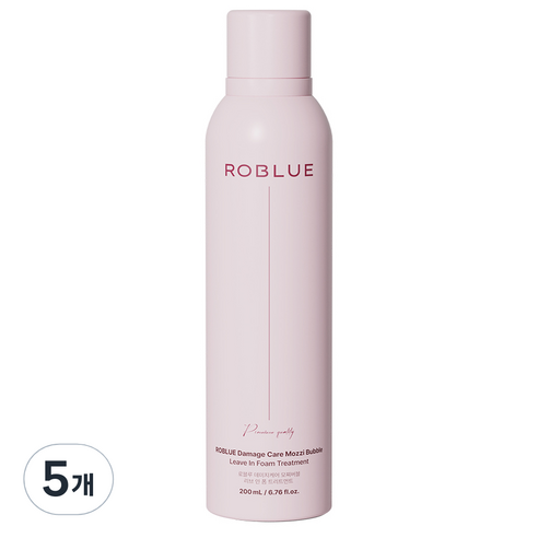 로블루 데미지케어 모찌버블 리브 인 폼 트리트먼트, 200ml, 5개