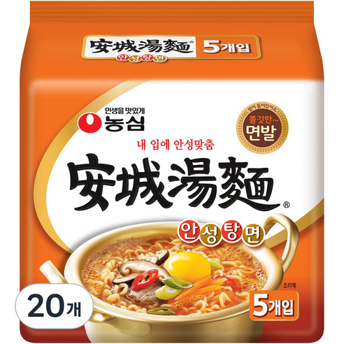 농심 안성탕면 125g, 20개