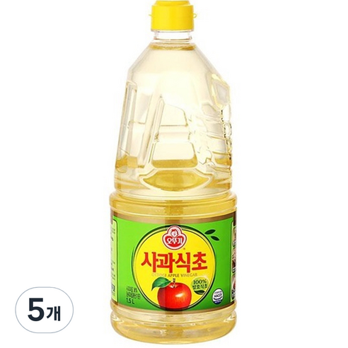 오뚜기 사과식초, 1.5L, 5개
