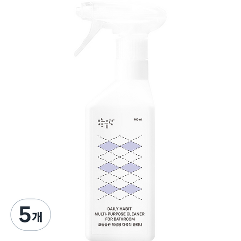 오늘습관 욕실용 다목적 클리너, 400ml, 5개