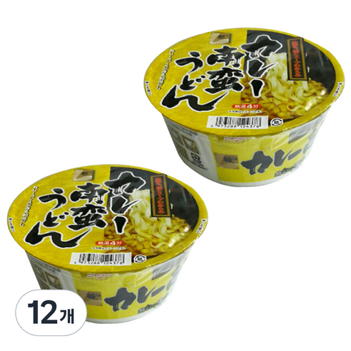 멘노스나오시 컵 카레우동, 81g, 12개