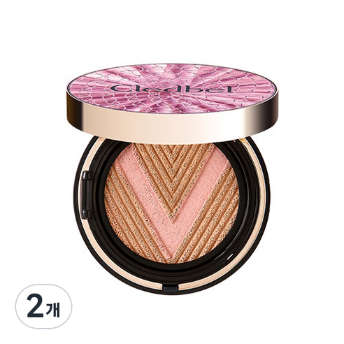 끌레드벨 글로우 파워 핑크 리프트 V 쿠션 13g, 21호, 2개