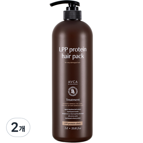 아브카 극손상 케어 LPP 단백질 헤어팩 저자극 트리트먼트, 2개, 1000ml