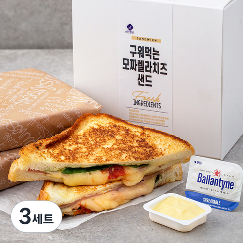 이엘후레쉬 구워먹는 모짜렐라치즈 샌드, 130g, 3개입, 3박스