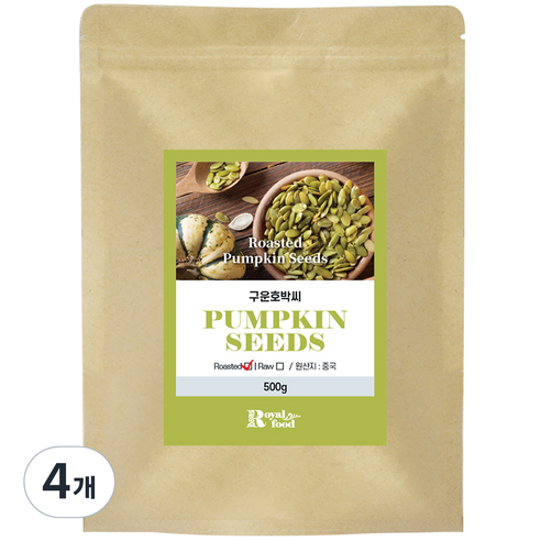 로얄푸드 구운 호박씨, 500g, 4개