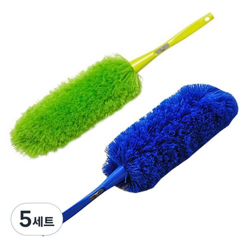 리버그린 초극세사 흡착 먼지 털이개 블루 + 그린, 5세트