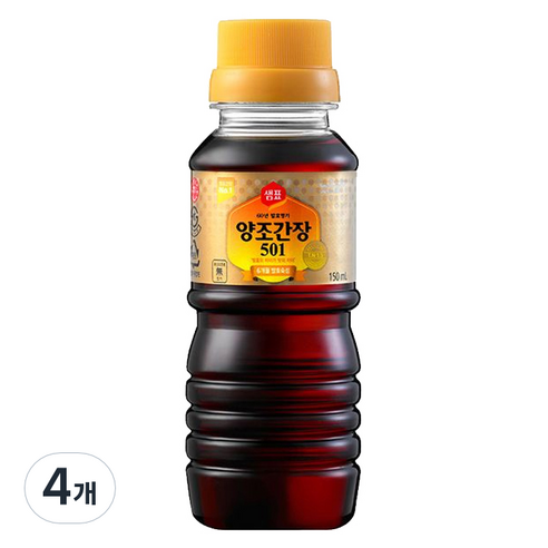 샘표 양조간장 501, 150ml, 4개