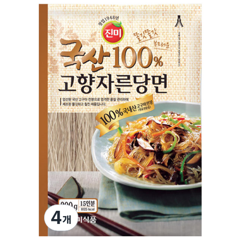진미 국산 고향 자른 당면, 300g, 4개