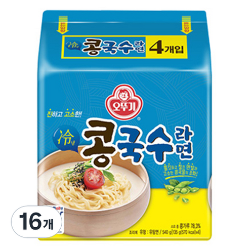 오뚜기 콩국수 라면, 135g, 16개