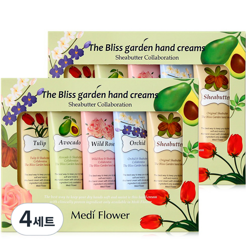 메디플라워 더 블리스 가든 핸드크림 50g x 5종 세트, 4세트