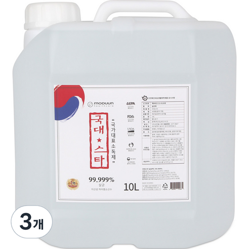국대스타 살균소독제 리필용, 10L, 3개