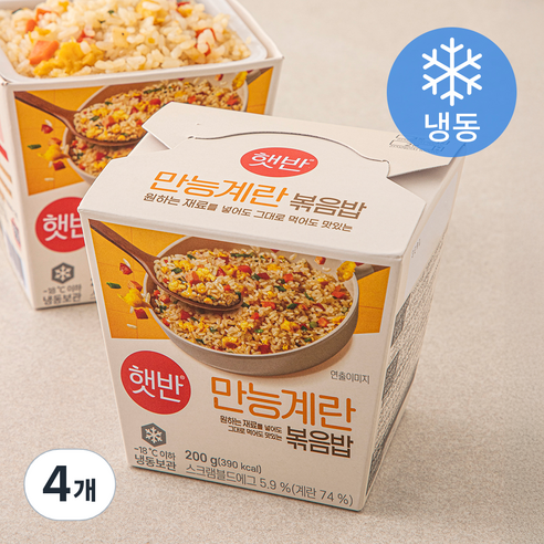 햇반 만능계란 볶음밥 (냉동), 200g, 4개
