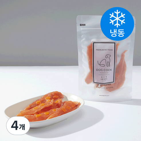 도그쿡 강아지 치즈 닭가슴살 냉동 육포, 닭, 65g, 4개