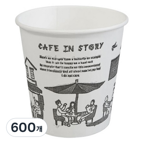 생활을그리다 인쇄 종이컵 180ml, 600개, 1개입