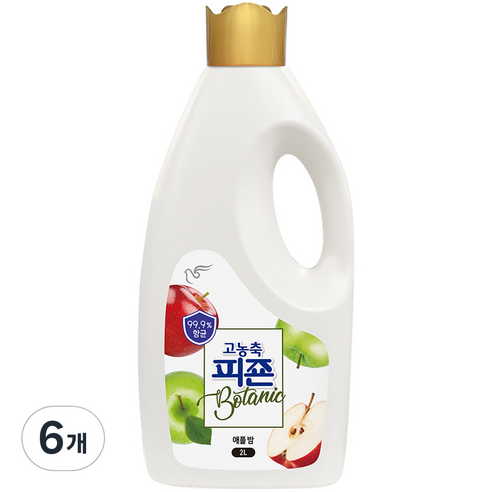 피죤 고농축 섬유유연제 보타닉 애플밤, 6개, 2L