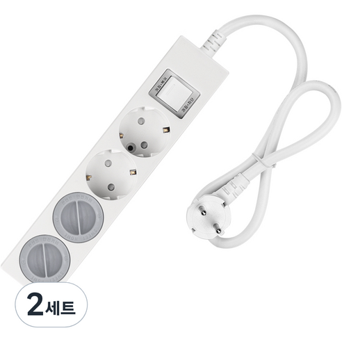 스윗홈 과부하차단 통합절전형 멀티탭 4구 + 안전커버 2p, 2세트, 0.7m