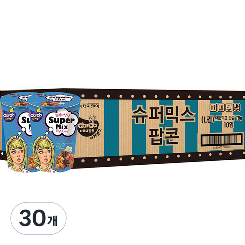 다르다팝콘 커널스 슈퍼믹스 팝콘, 70g, 30개