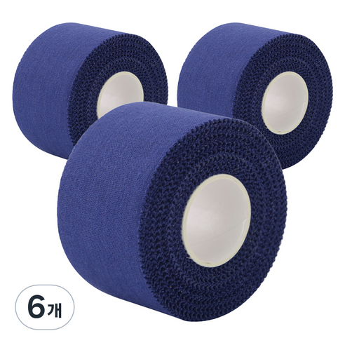 크리다 KRIDA C-tape 스포츠 테이프 네이비 3.8cm x 9.1m, 6개, 1개입