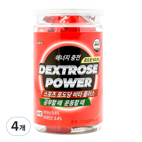 닥터스원 스포츠 포도당 비타플러스 캔디 45p, 122g, 4개