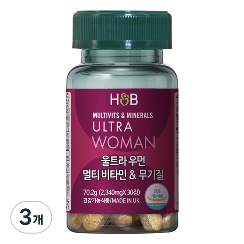 홀랜드앤바렛 울트라우먼 멀티 비타민 & 무기질 70.2g, 3개, 30정