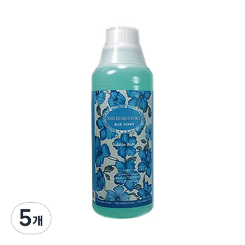 더허브스토리 버블바스 블루퍼피, 1000ml, 5개