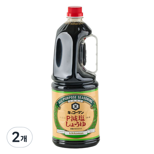 기꼬만 염분 낮춘 간장, 1.8L, 2개
