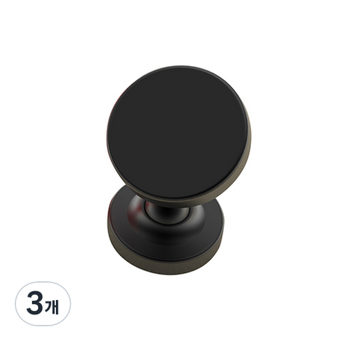 더블디 차량용 마그네틱 스마트폰 거치대, 메탈블랙, 3개