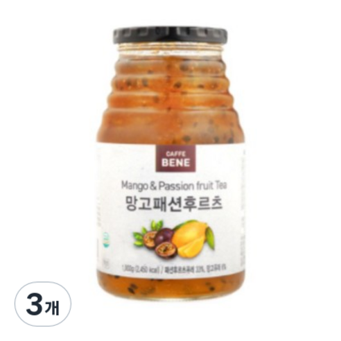카페베네 망고패션후르츠 과일차, 1000g, 3개, 3개